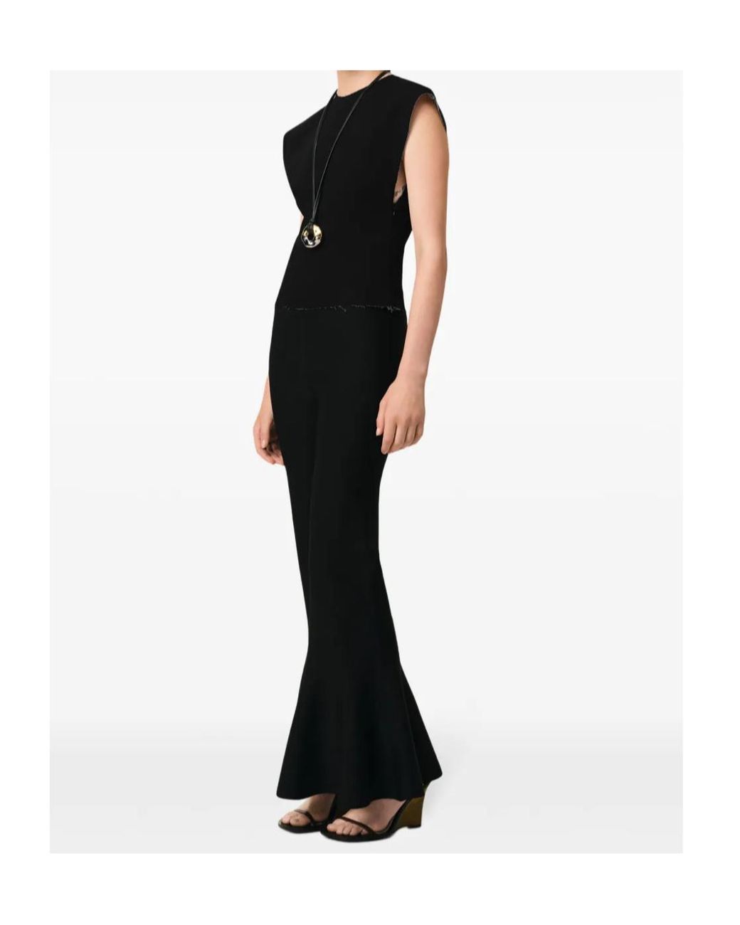 AMI Black Sleeveless Top
