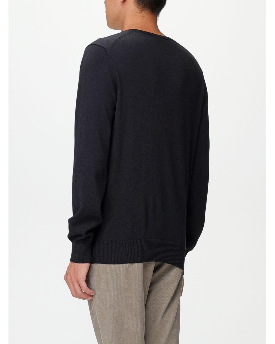 Fay Black V-Neck Sweater for men