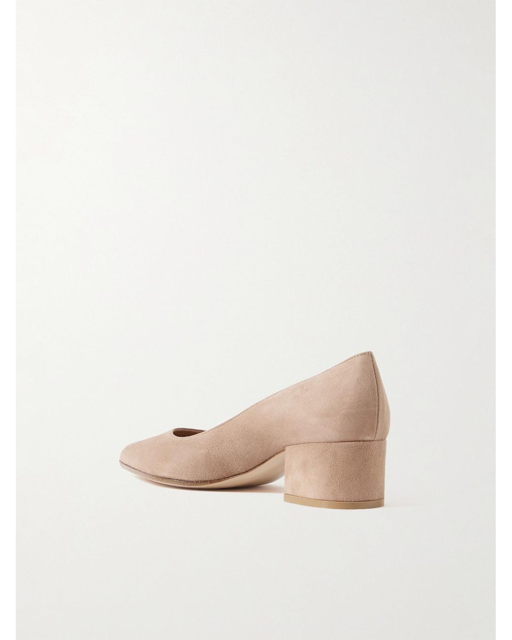 Gianvito Rossi Natural Suede Pumps