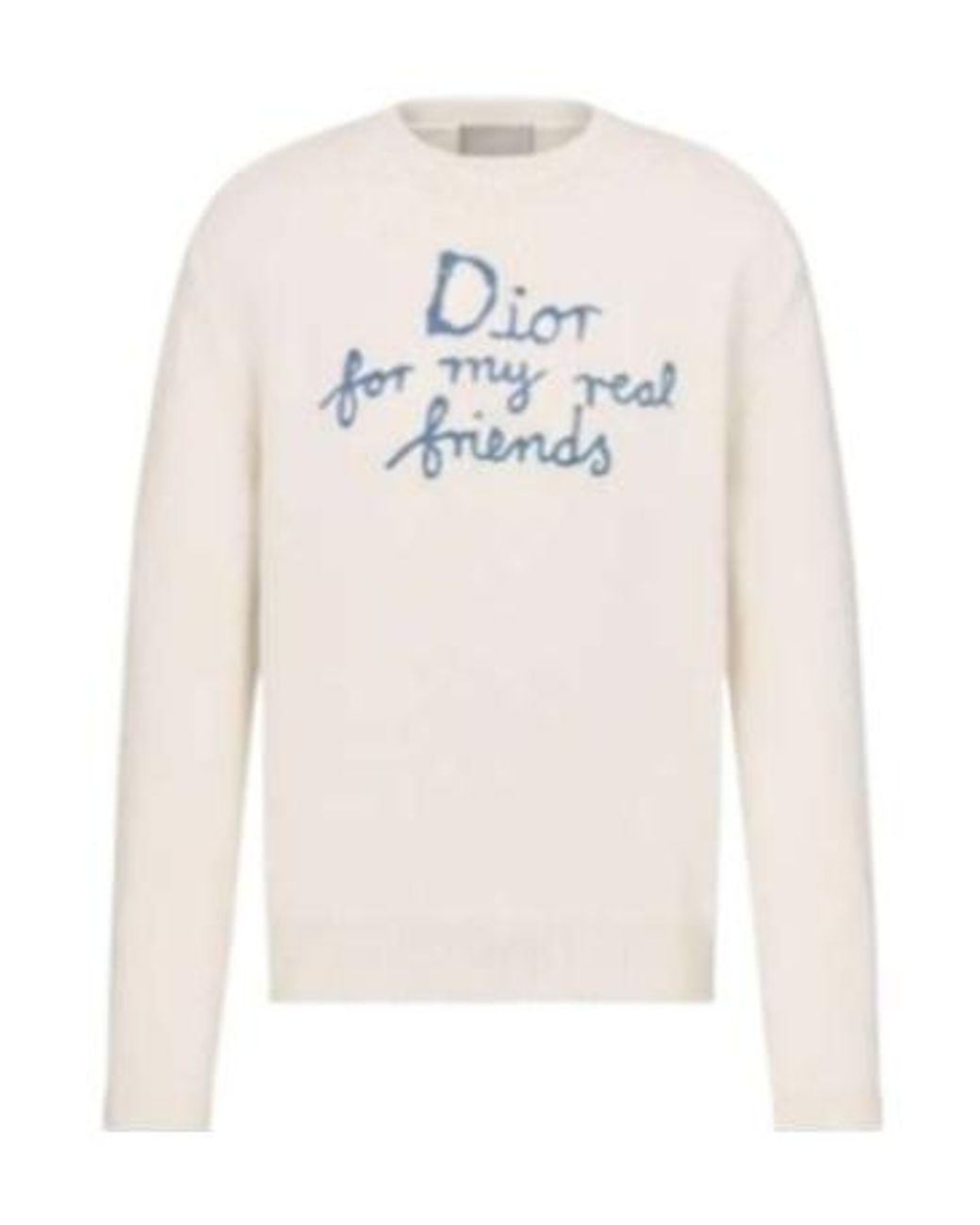 Dior White Round Neck Sweater for men