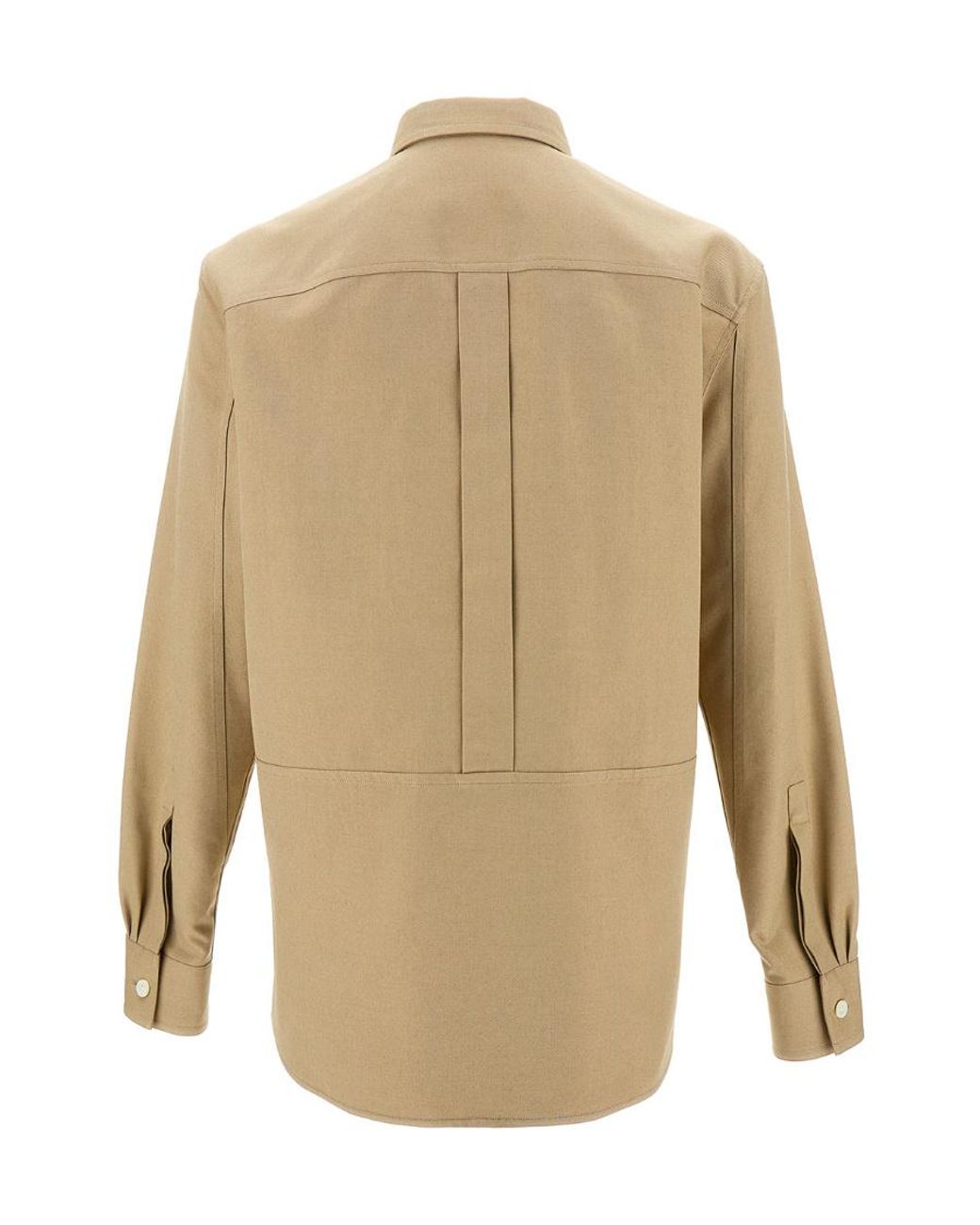 McQueen Natural Pocket Detailed Buttoned Shirt for men