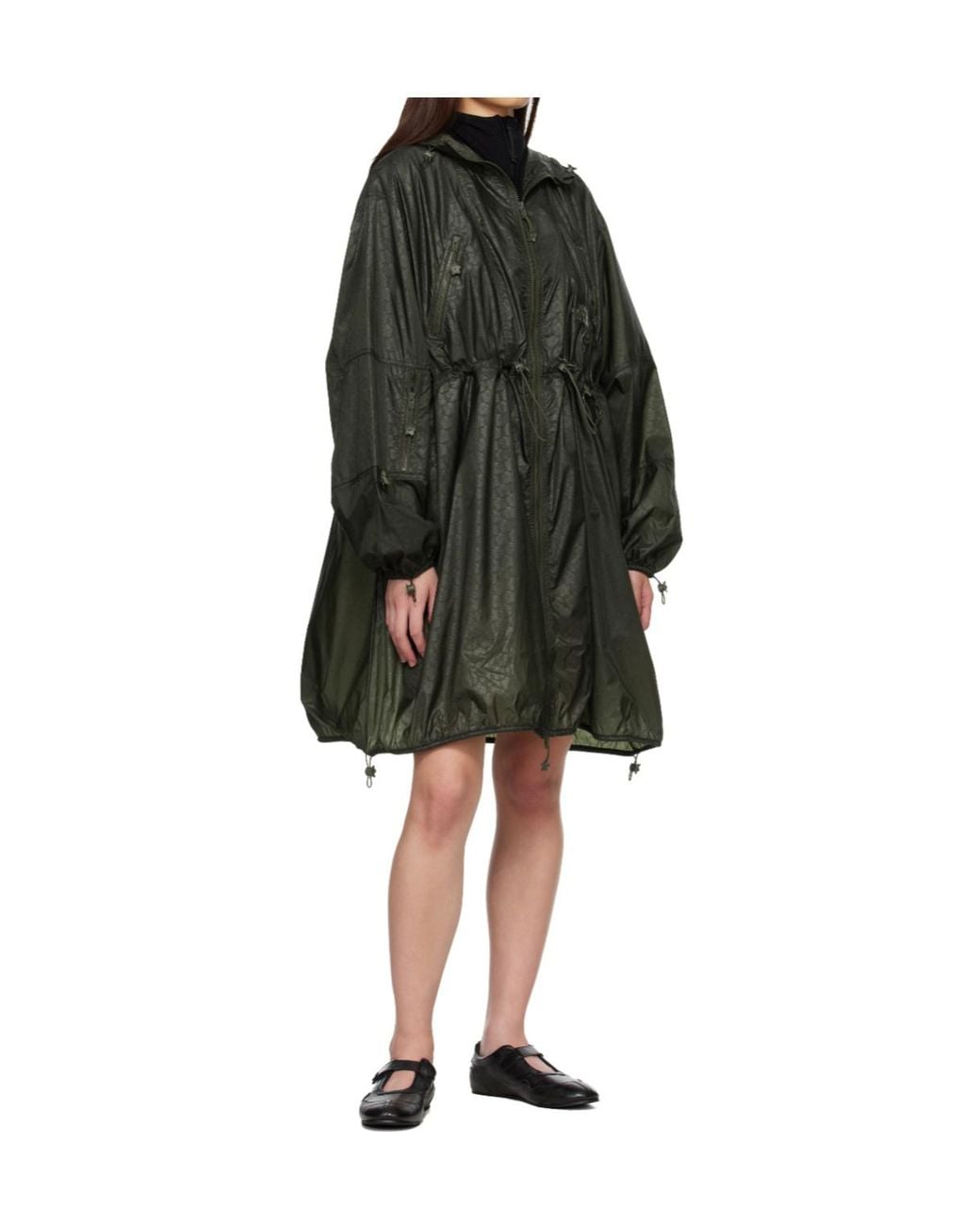 CECILIE BAHNSEN Black Zipper Trench Coat