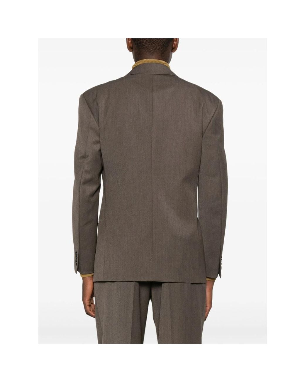 TONYWACK Brown Double Breasted Tailored Blazer for men