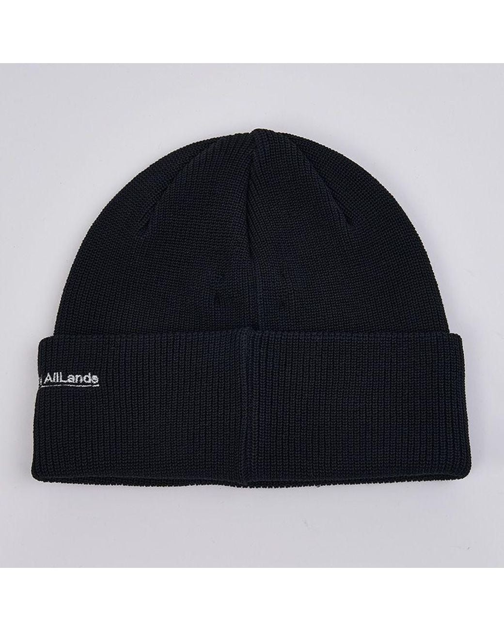 Nanamica Blue Ribbed Knit Hat for men