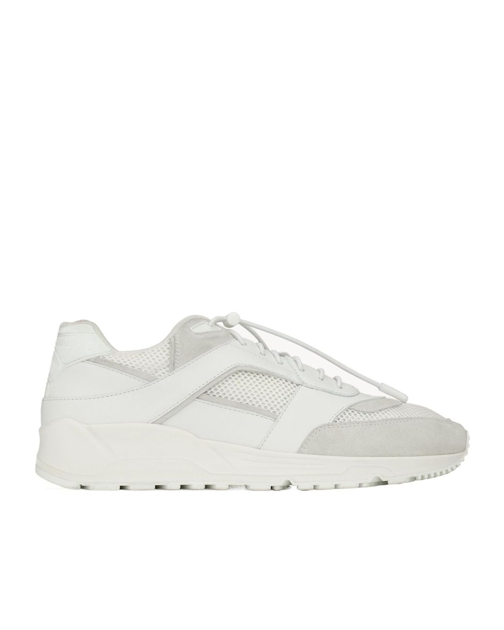Saint Laurent White "Bump" Suede Leather Sneakers for men