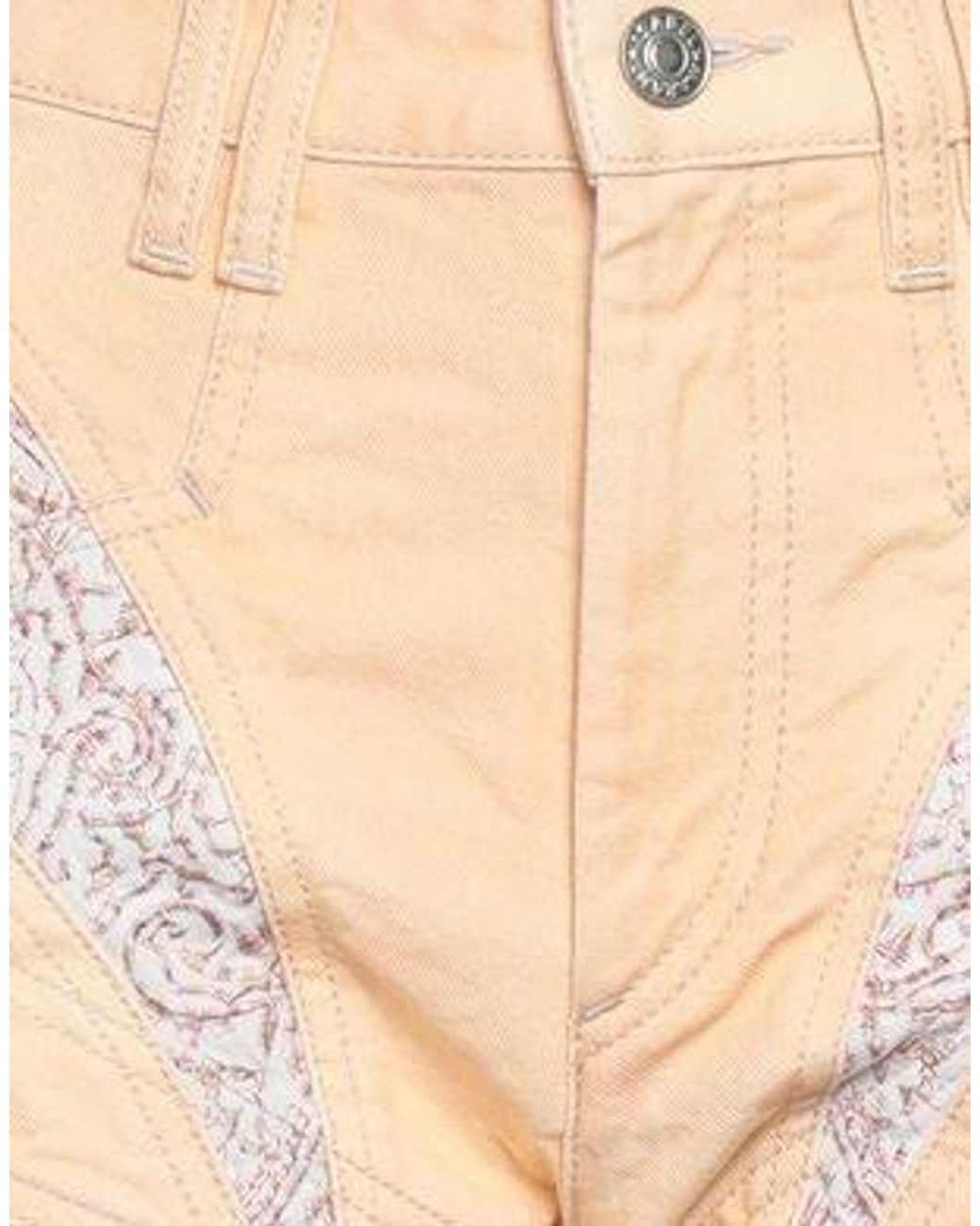 Isabel Marant Natural Light Wash High Waist Denim Hot Pants