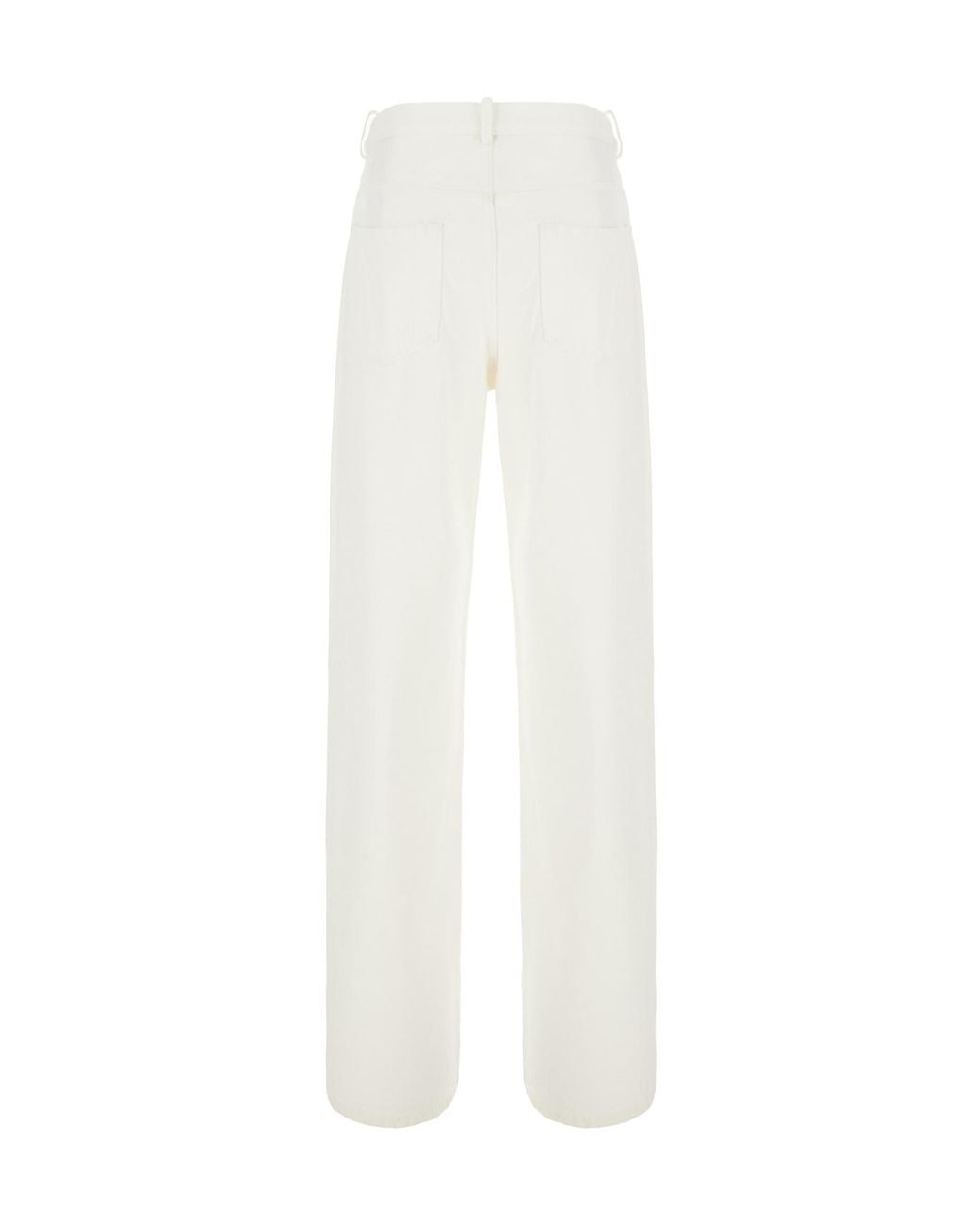Ann Demeulemeester White Straight-Leg Jeans