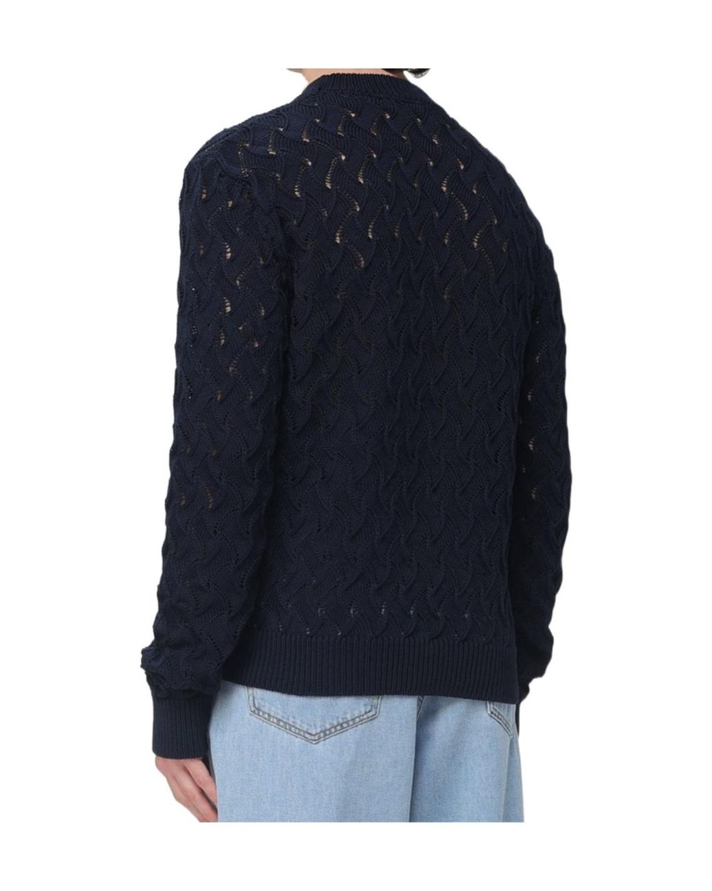 Dries Van Noten Blue Crew Neck Knitwear for men