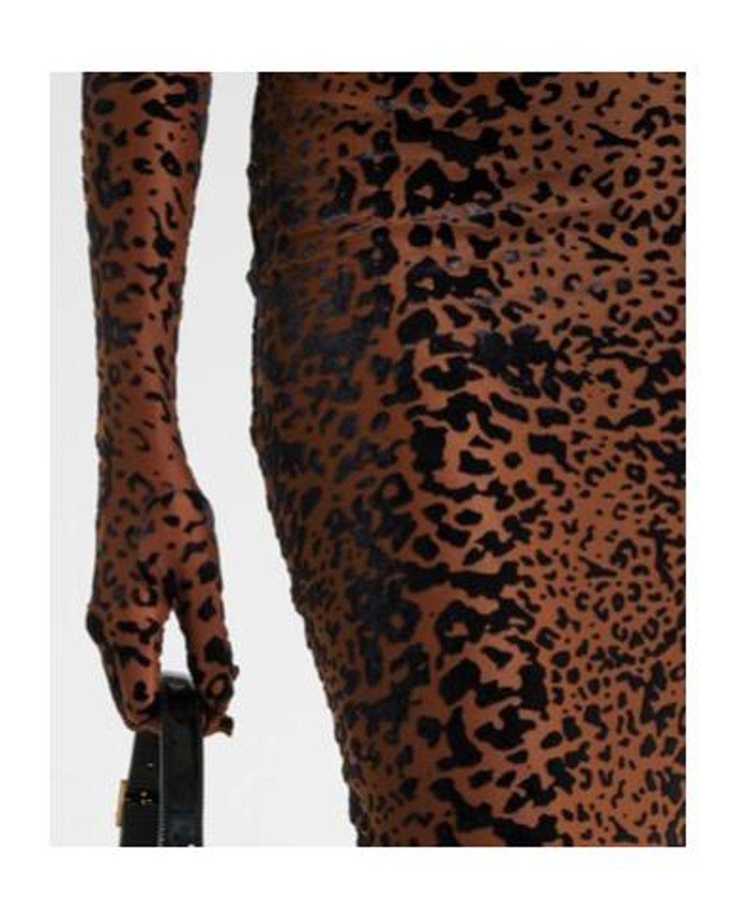Alex Perry Brown Leopard-Print Corset Gown