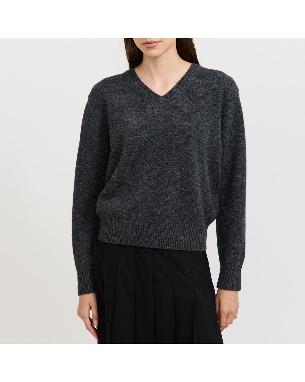 DUNST Black V-Neck Knitted Sweater for men