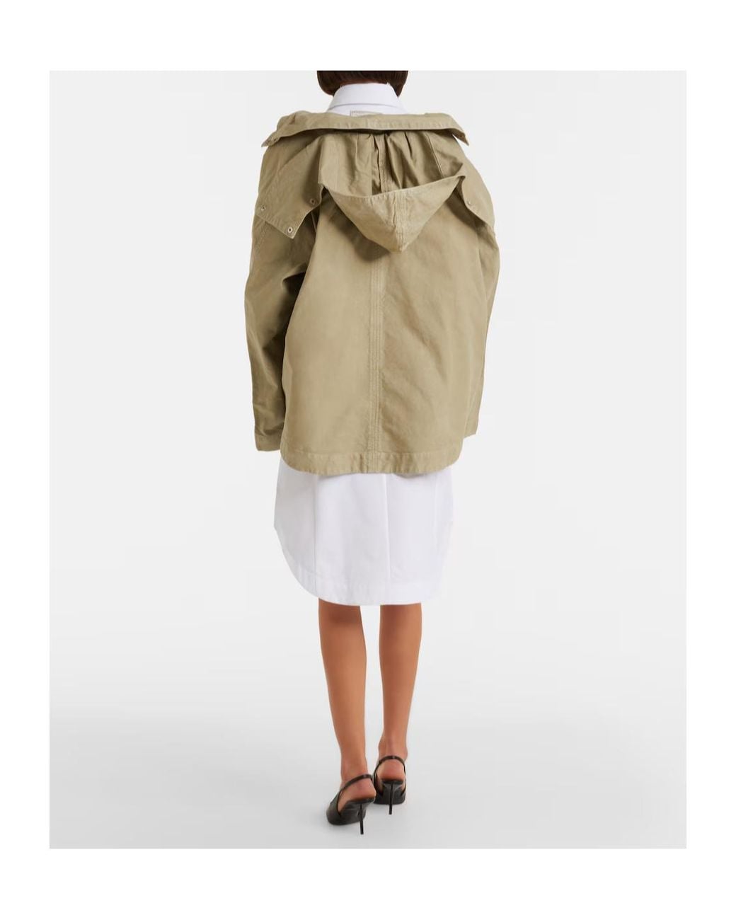 Victoria Beckham White Cotton Cargo Skirt