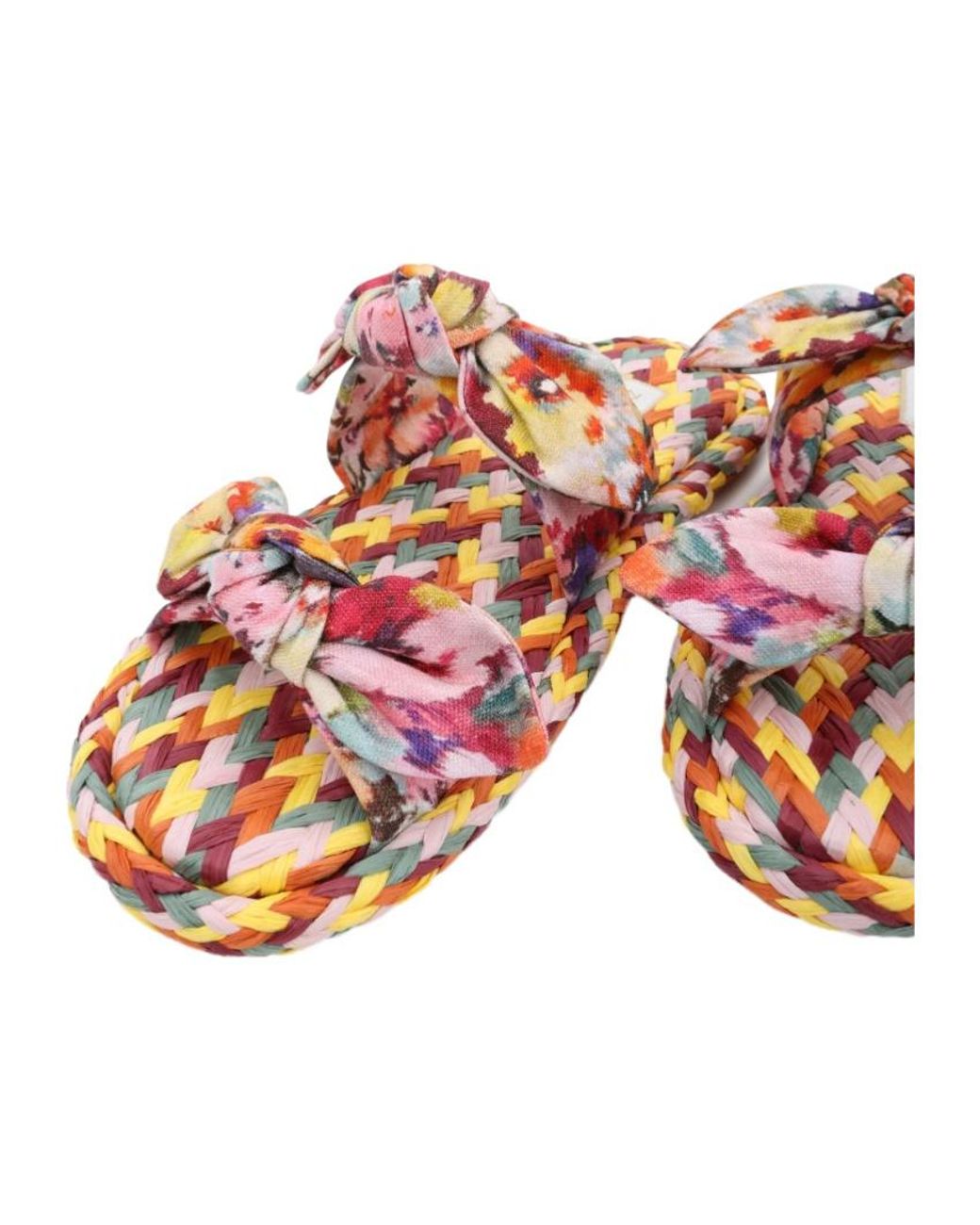 Zimmermann Red Printed Slippers