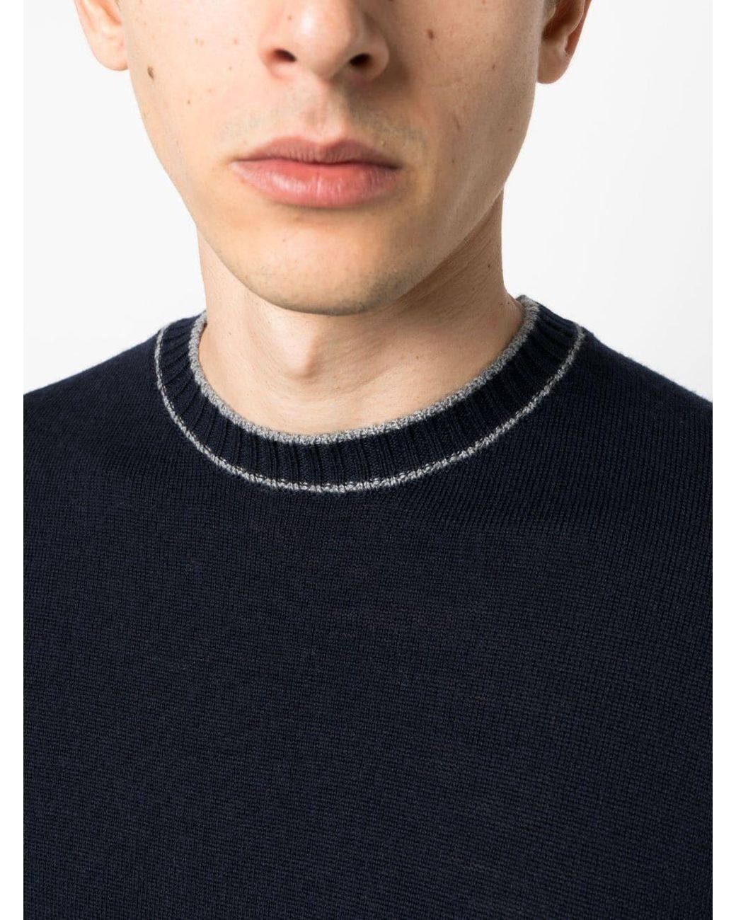 Eleventy Blue Long-Sleeved Sweater for men