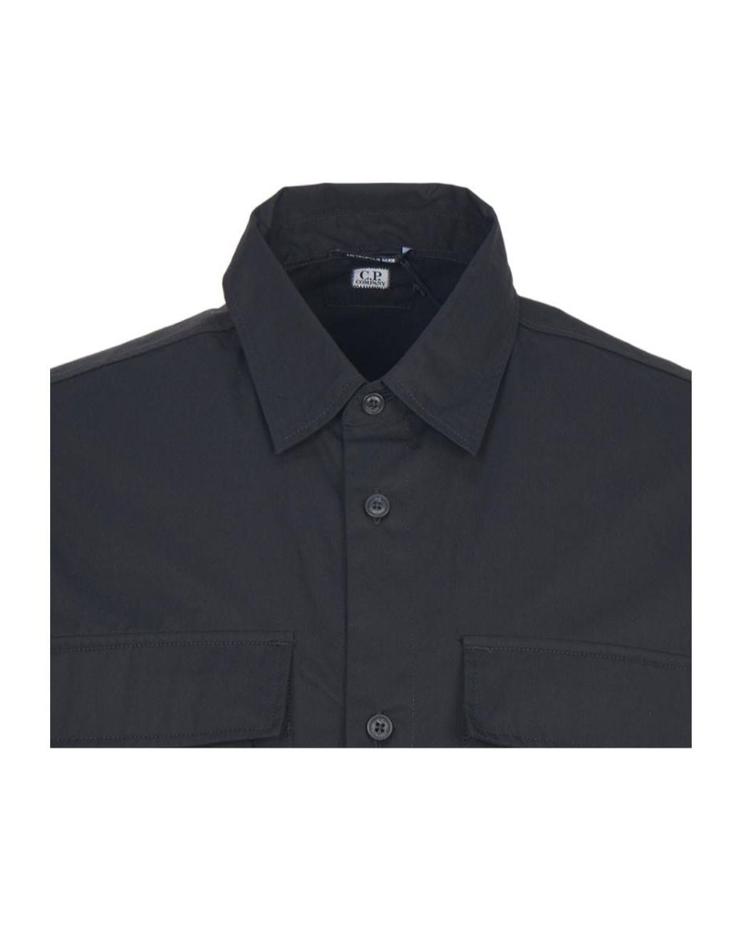 C P Company Blue Metropolis Short-Sleeve Shirt for men