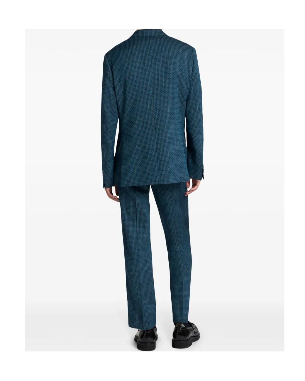 Etro Blue Check Blazer for men