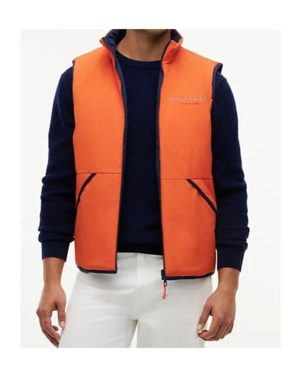 Tommy Hilfiger Blue Reversible Zip-Thru Regatta Gilet for men