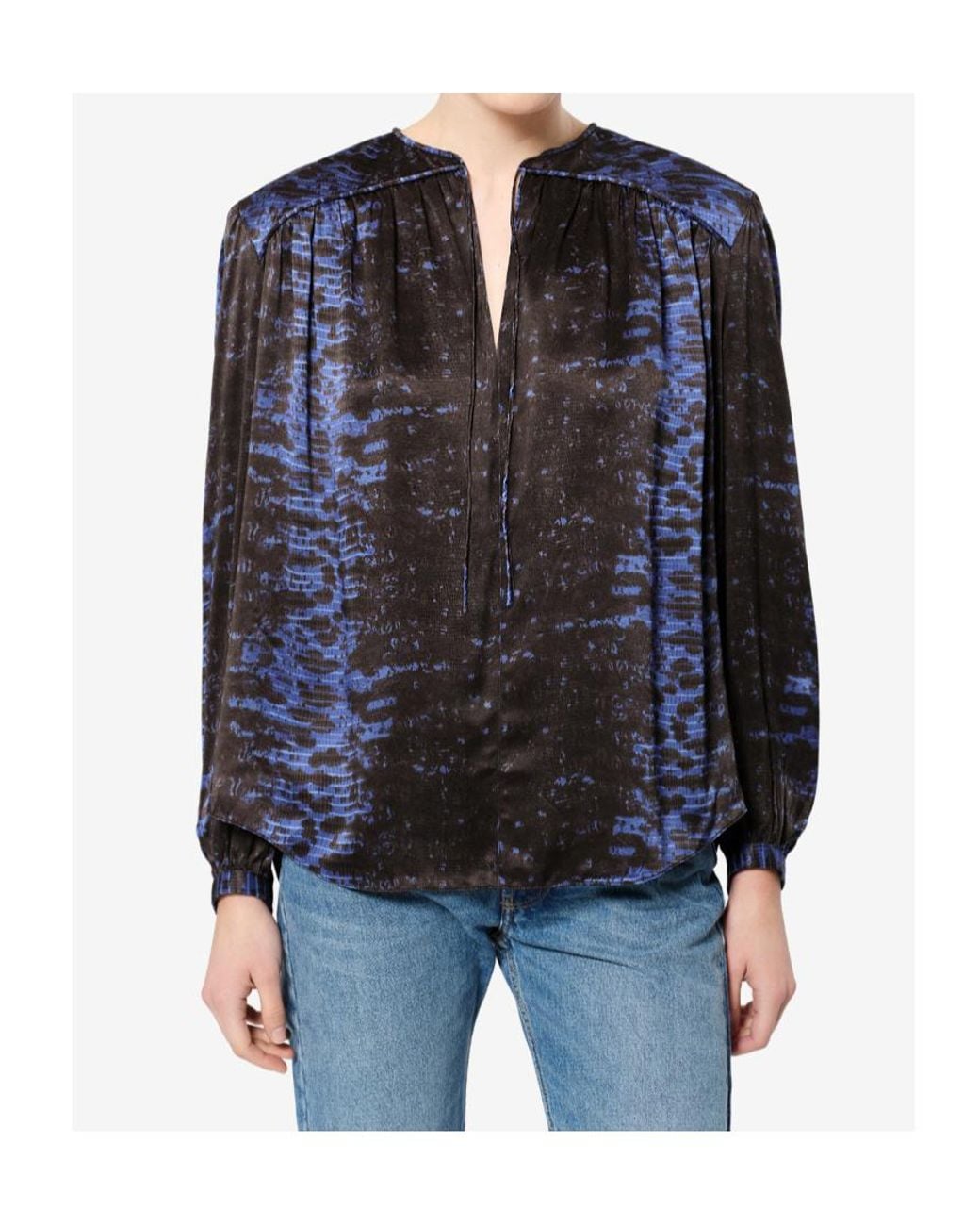 Isabel Marant Blue Laraya Silk Blouse