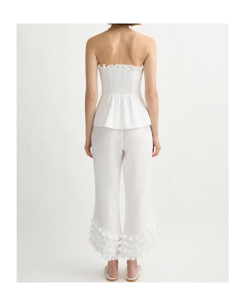 Posse White Florence Strapless Top