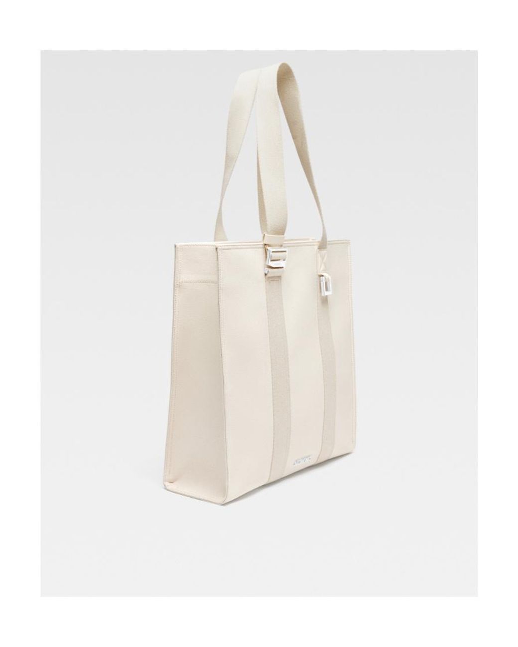 Jacquemus White Le Cabas Cuerda Logo Plaque Tote Bag for men