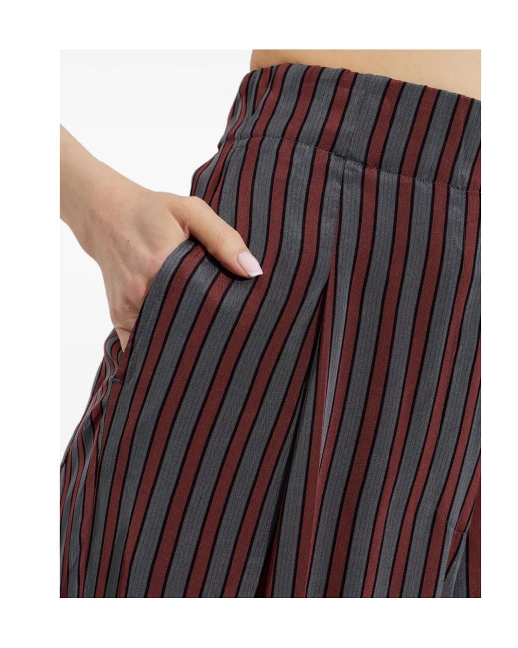 Dries Van Noten Purple Striped Casual Pants