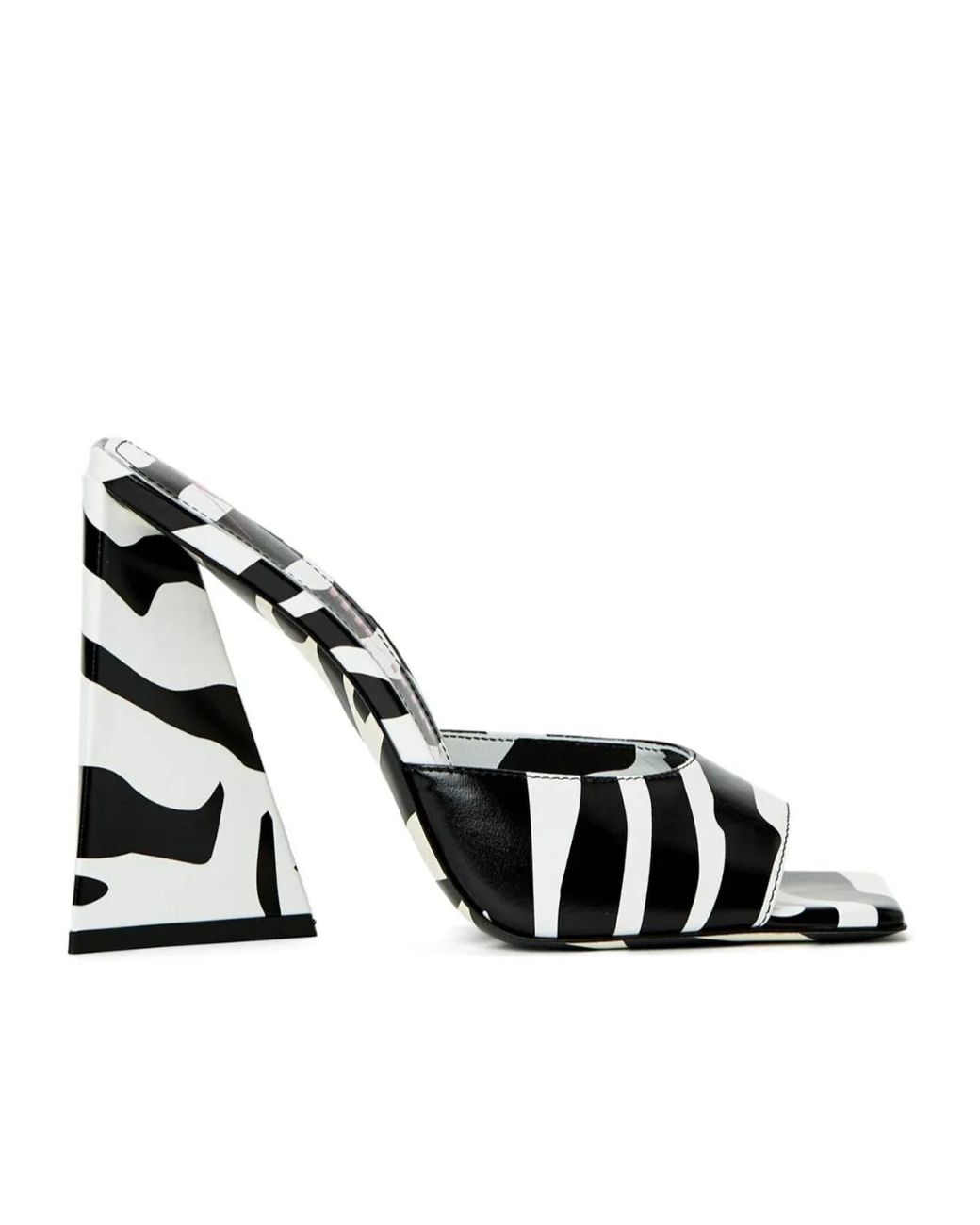 The Attico Black Devon Zebra-Print 115Mm Mules