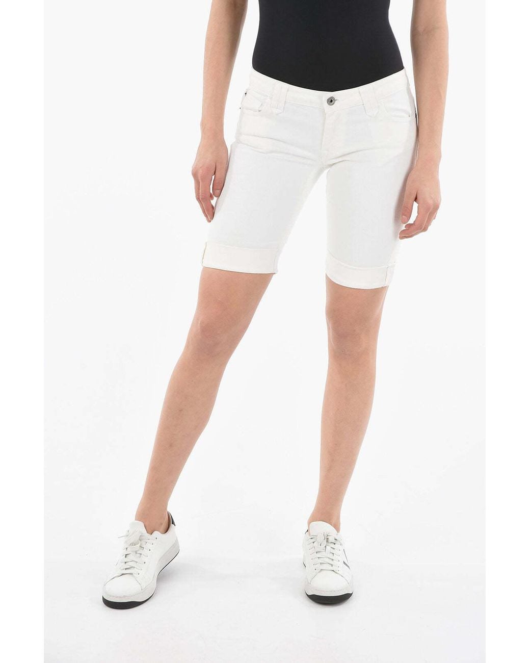 Woolrich White Five-Pocket Shorts