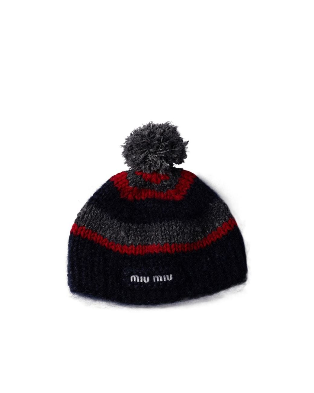 Miu Miu Blue Knitted Hat