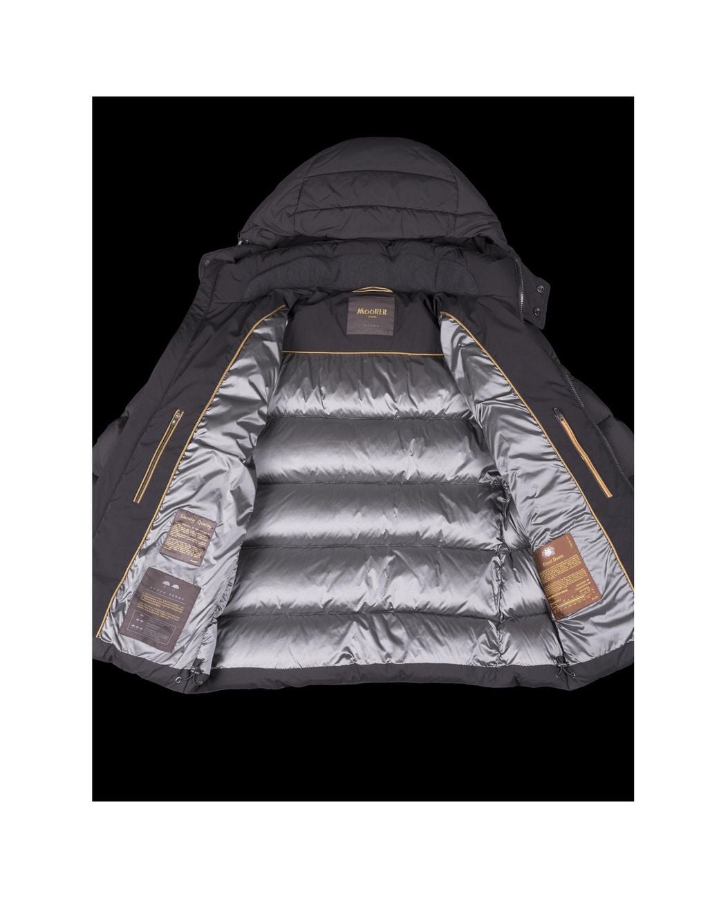 Moorer Black Brett-Sh Quilted Jacket for men
