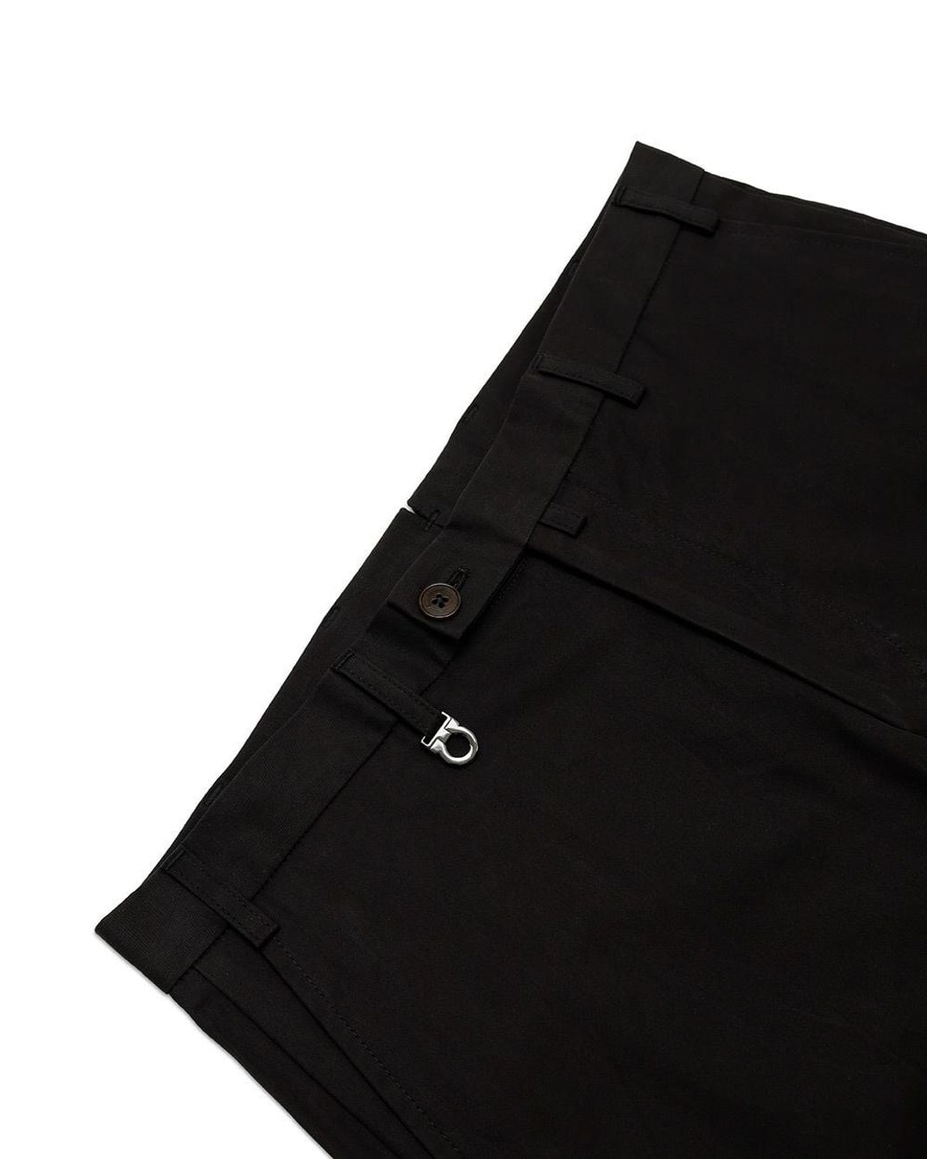 Ferragamo Black Straight Casual Pants for men