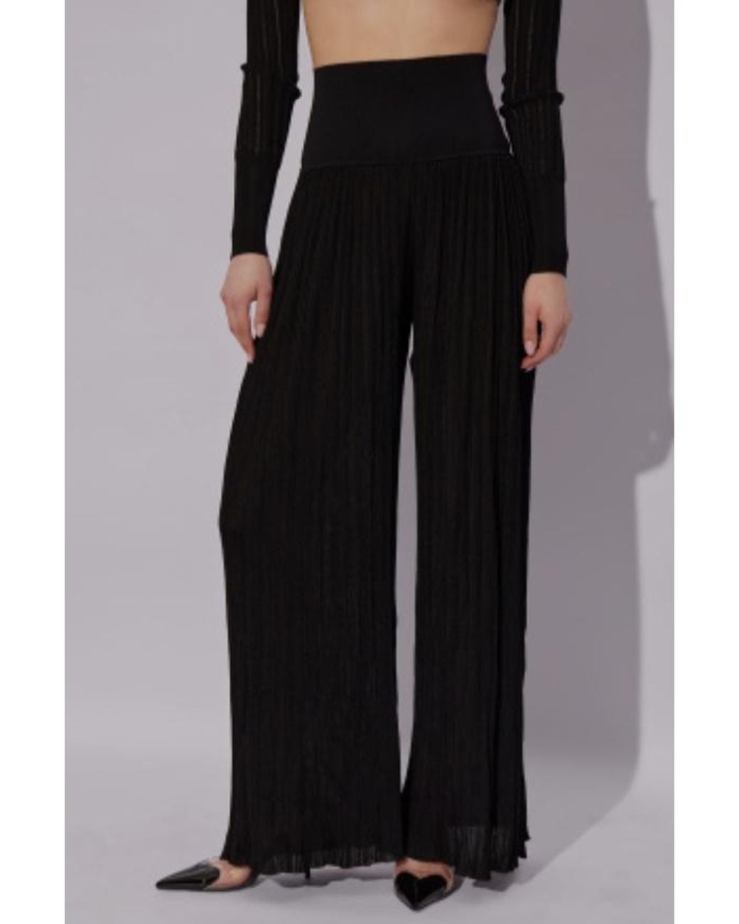 Alaïa Black Alaïa High Waist Knitted Pants