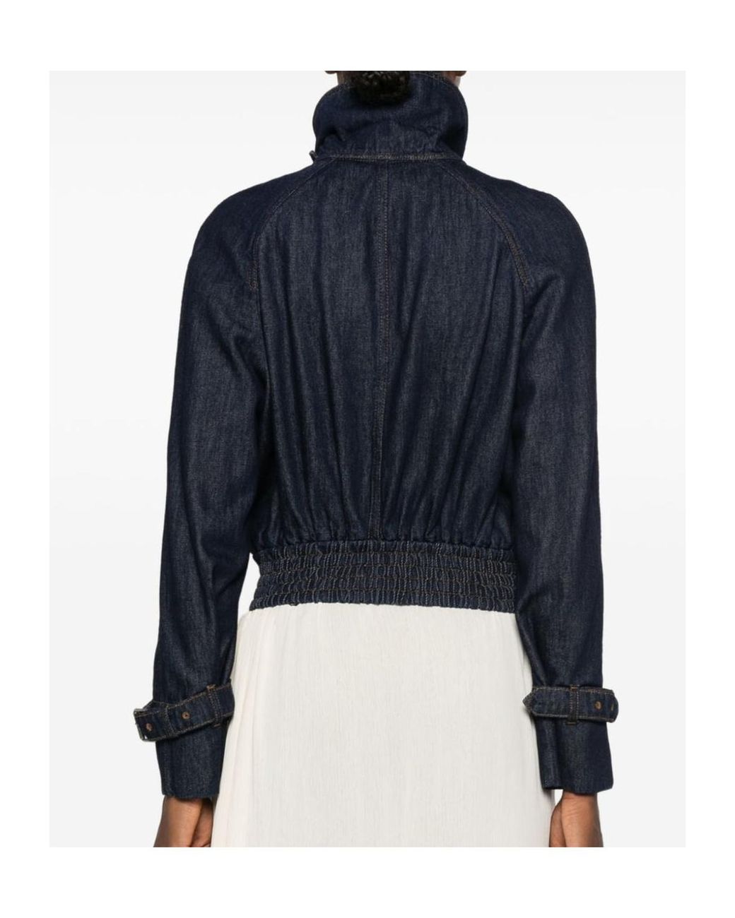 Dries Van Noten Blue Long-Sleeve Denim Jacket