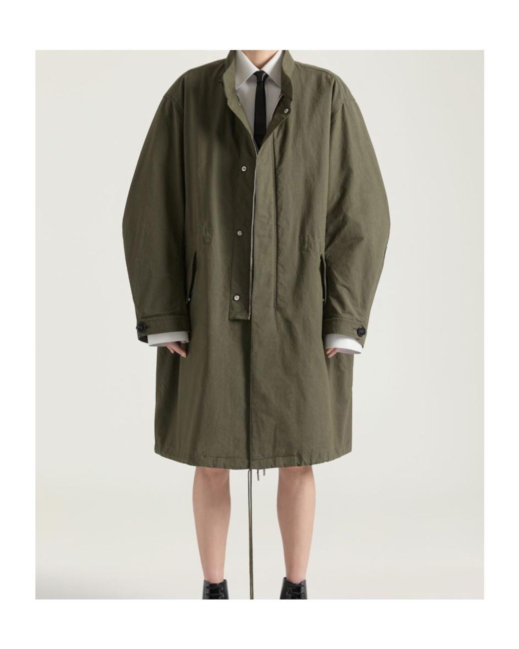 Givenchy Green Oversized Longline Parka