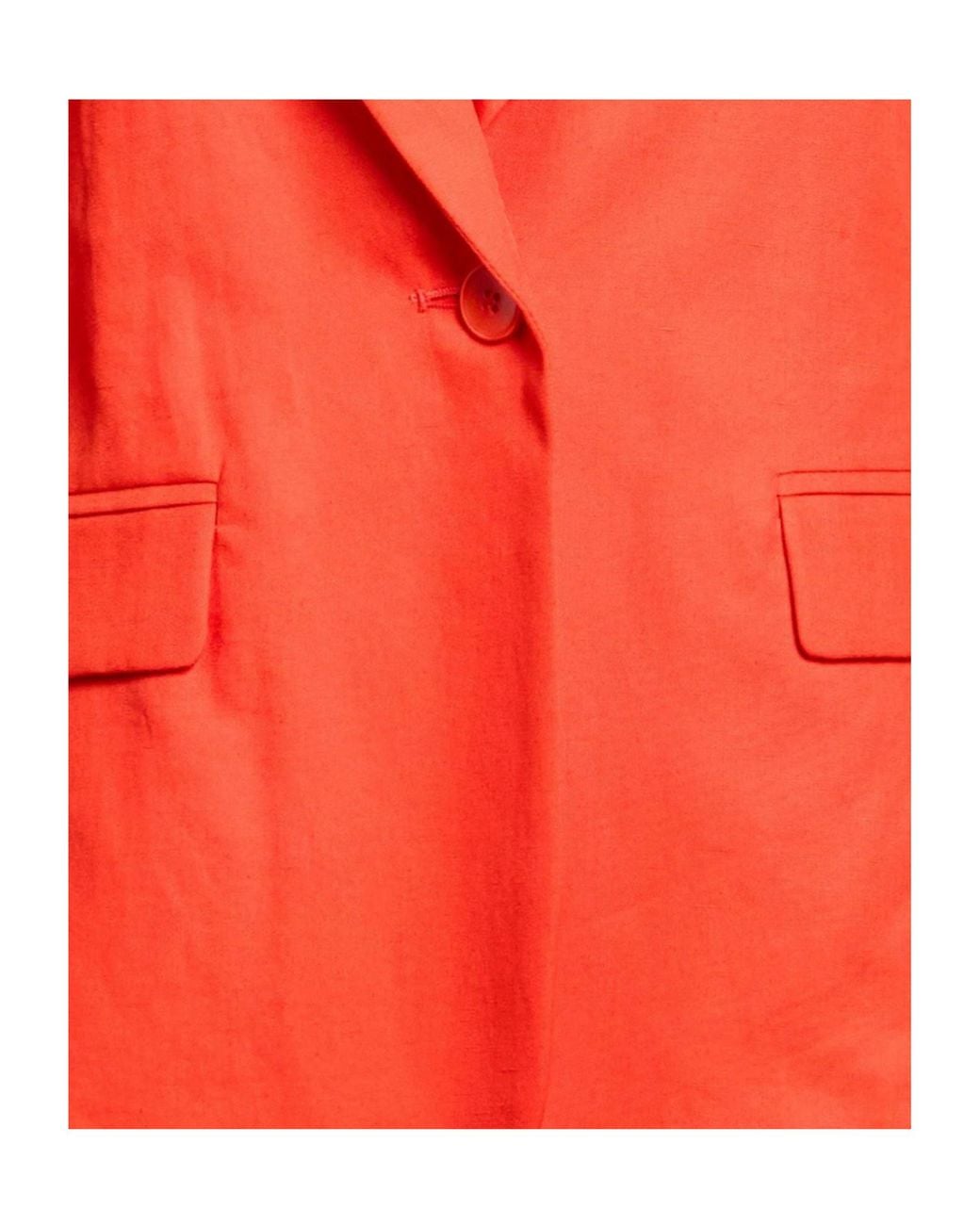 Weekend by Maxmara Red Minimalist Long-Sleeve Blazer