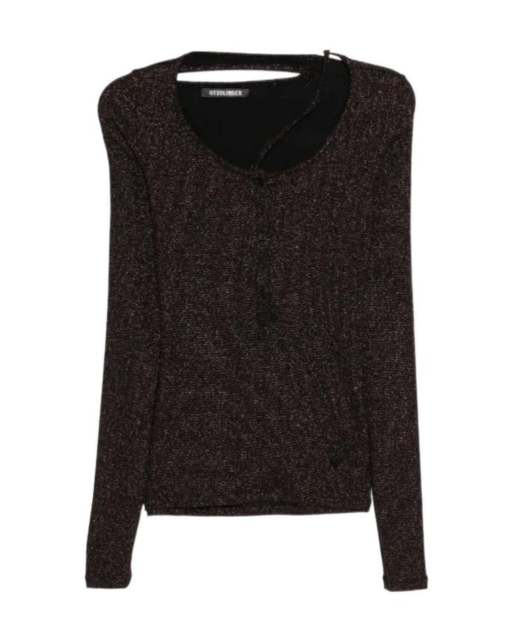 OTTOLINGER Black Double Closure Rib Longsleeves