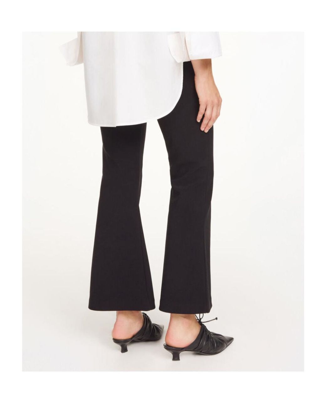By Malene Birger Black Vilanna Flared High-Waist Trousers