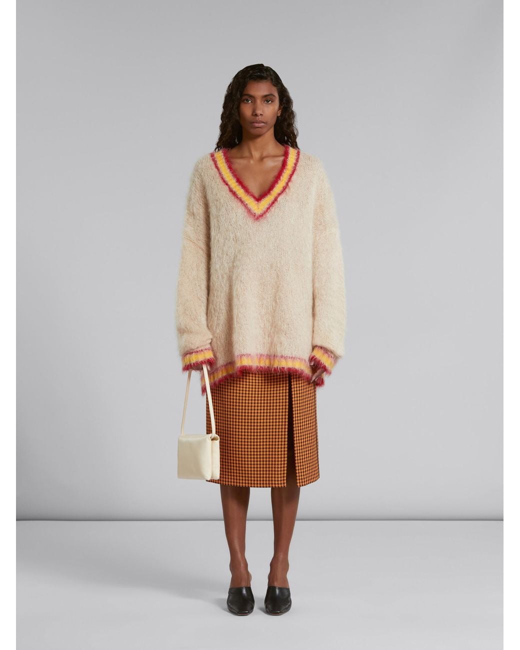 Marni Natural Prisma Foldover Top Pouch