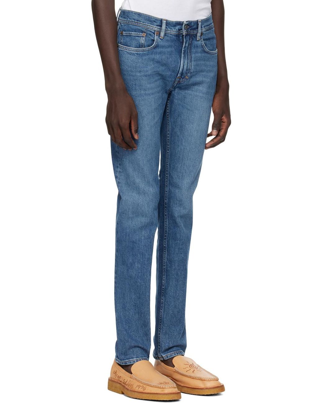 Acne Blue North Mid-Rise Jeans for men