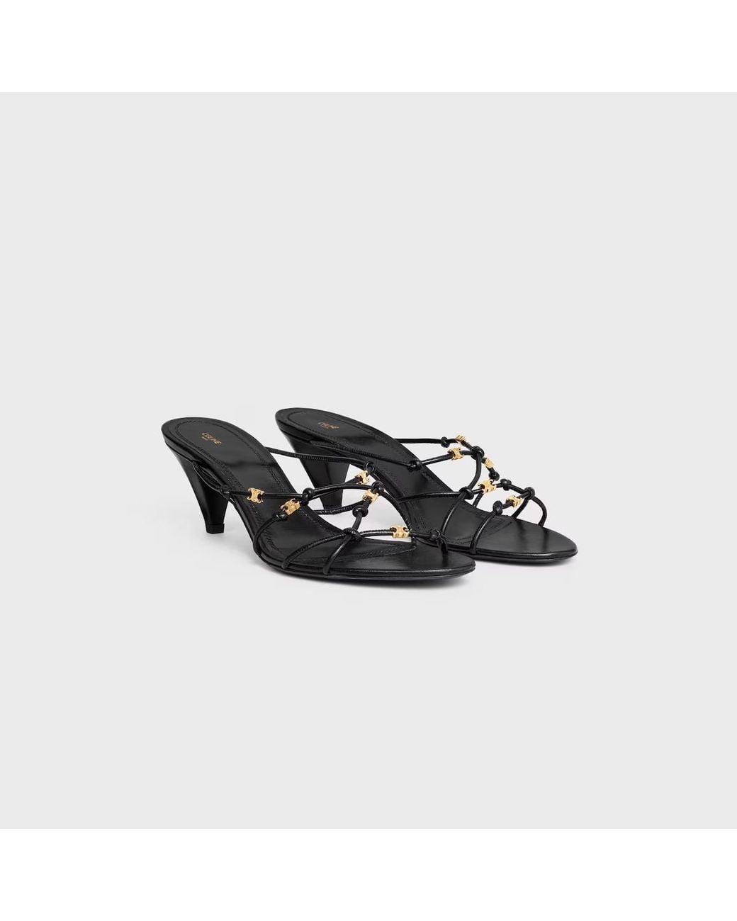 Céline White Uptown Heeled Mule