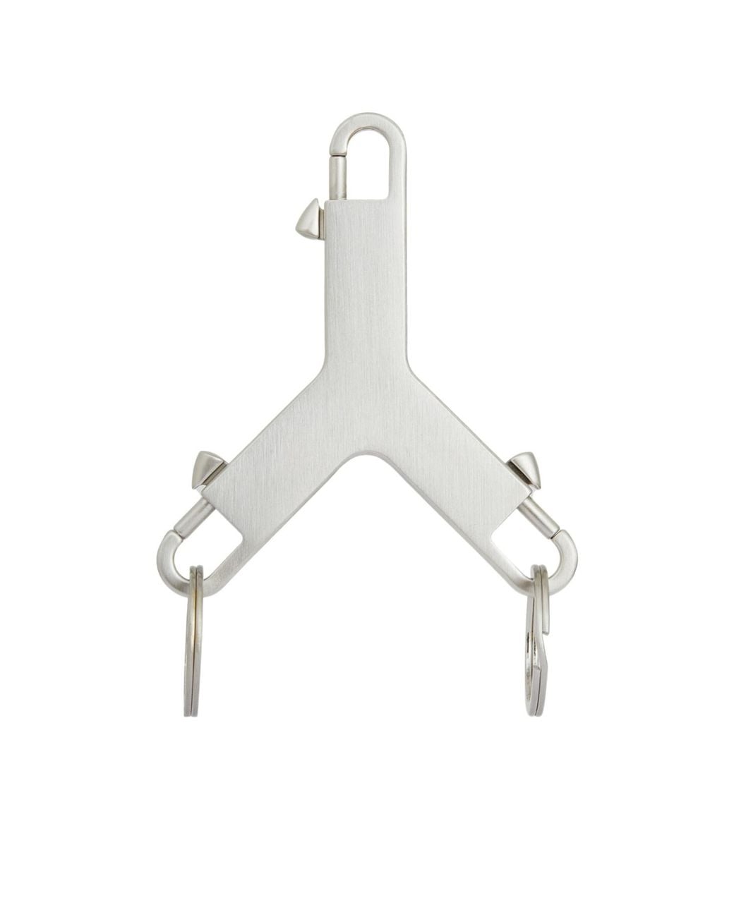Rick Owens White Solid Color Keychain for men
