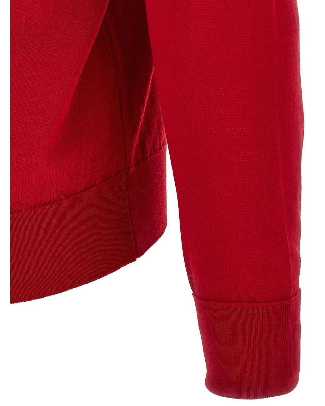 John Smedley Red Dorset Long-Sleeve Polo Shirt for men