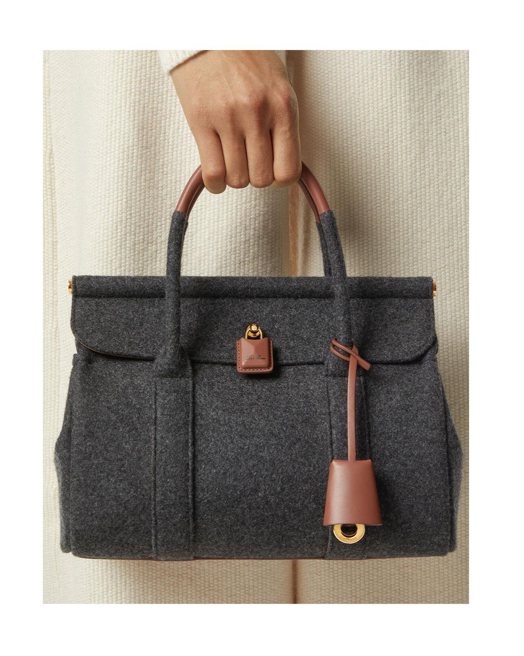 Loro Piana Black Loom Bag L25