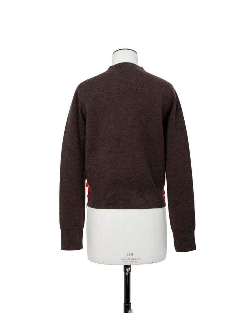 Sacai Red Sequin Embroidery X Wool Knit Pullover