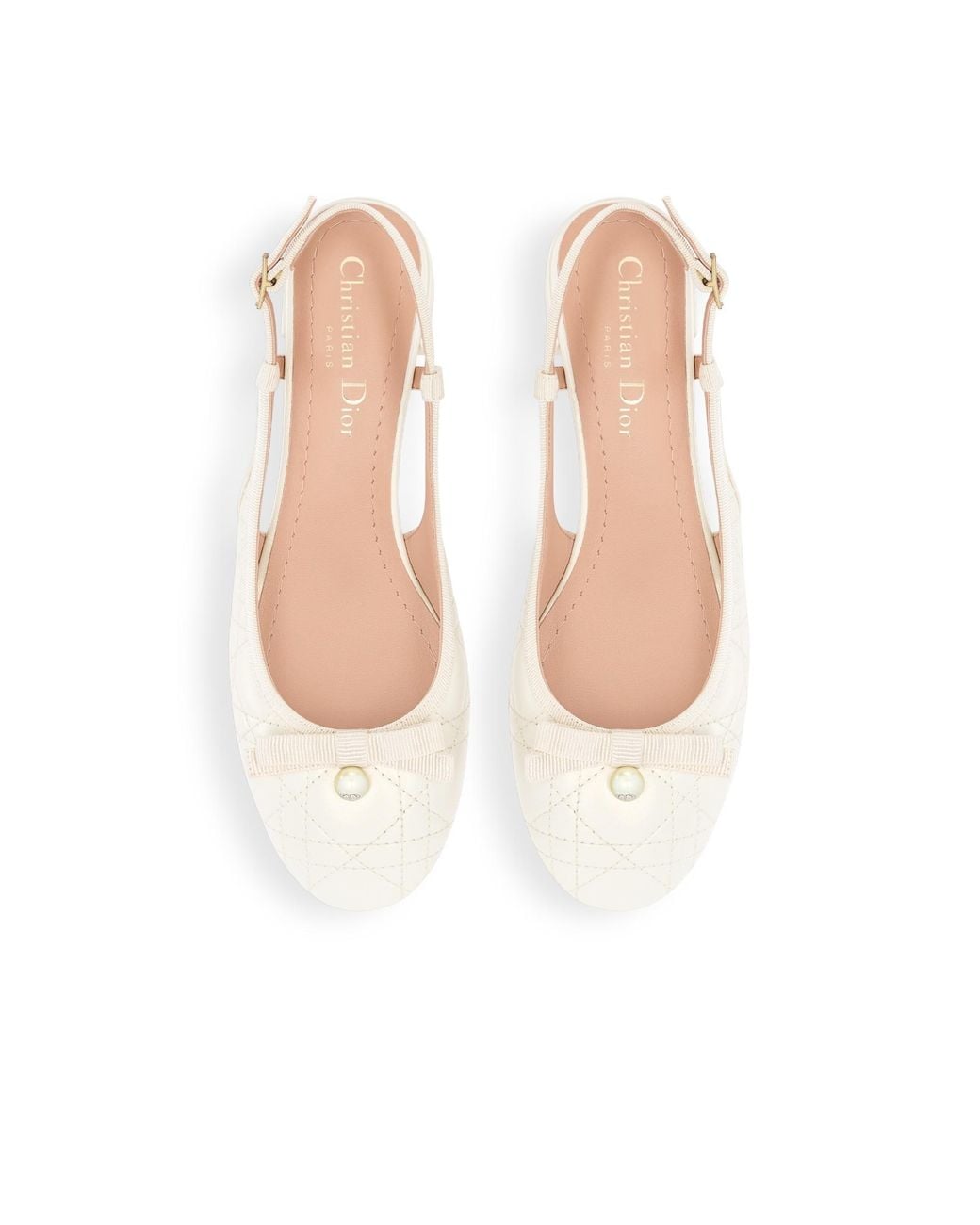 Dior Natural Christian Ballet Slingback Pumps
