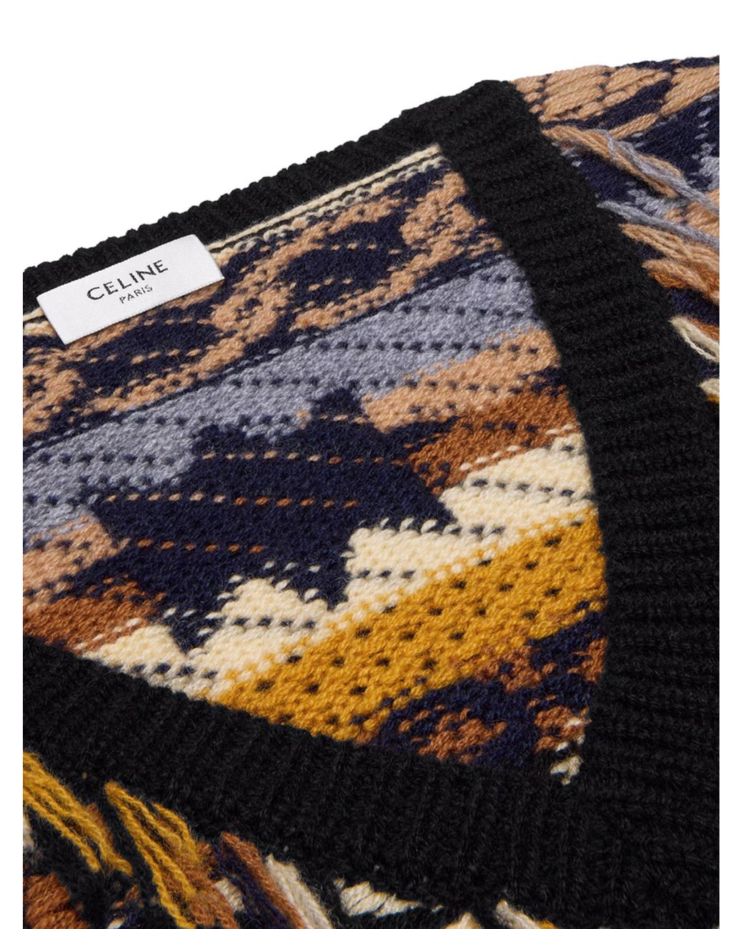 Céline Black V-Neck Sweater