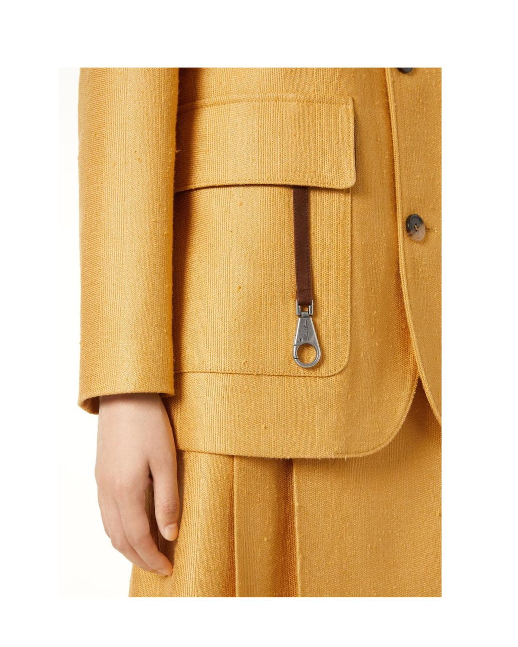 Loro Piana Yellow Long-Sleeved Casual Jacket