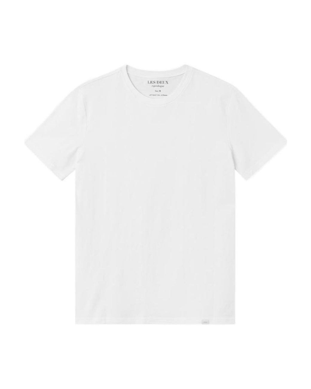 Les Deux White Cotton Crew Neck Tee for men