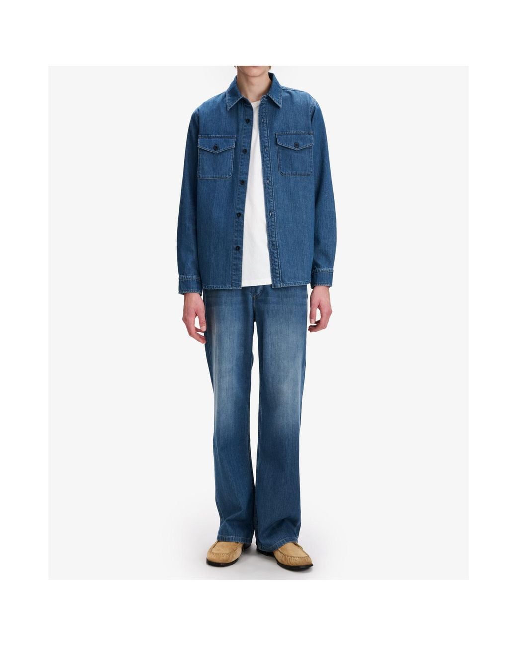 A.P.C. Blue Denim Shirt for men
