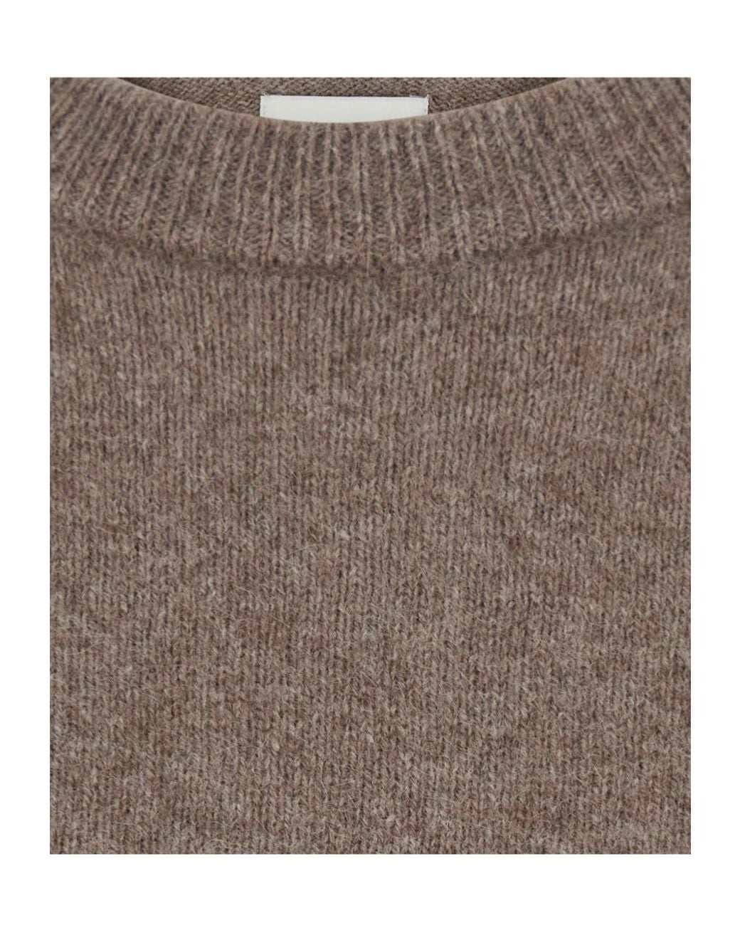 Loulou de Saison Brown Tristan Crewneck Knitted Sweater