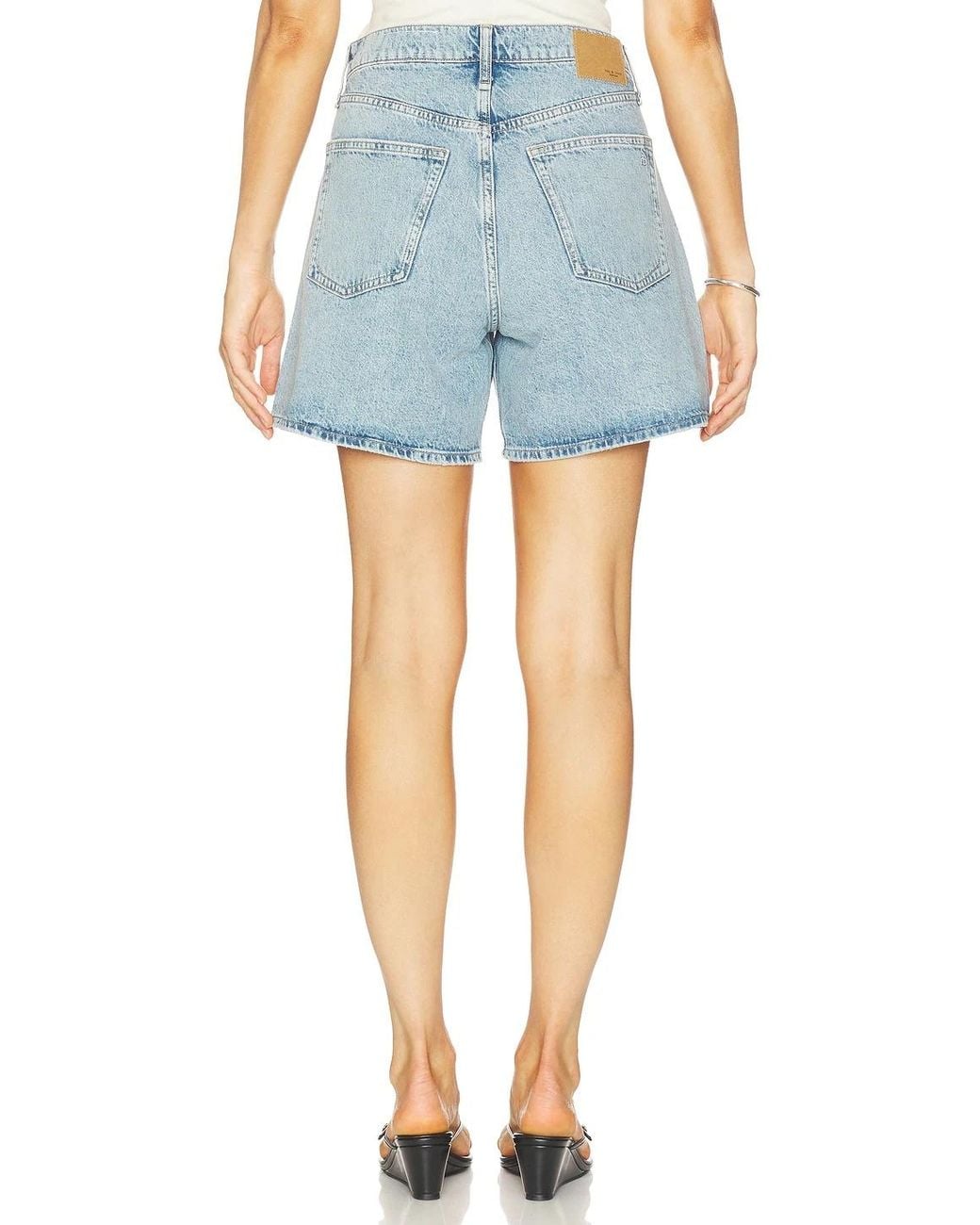 Rag & Bone Blue Denim Shorts With Belt Loops