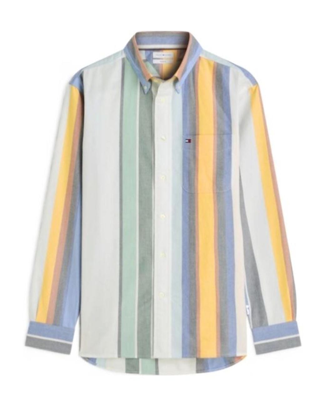 Tommy Hilfiger Blue Relaxed Fit Multicolour Stripe Oxford Shirt for men